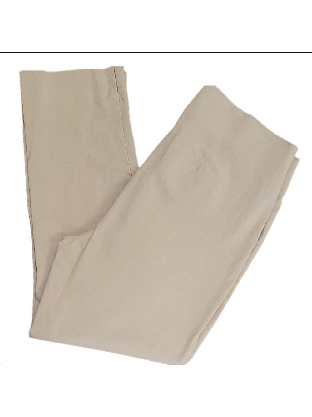 WHBM Cropped Pull-on High Waist Khaki Pants Size 8 EUC